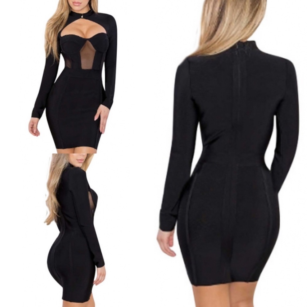 Black mini dress